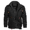 Chegada dos homens de inverno jaquetas de lã quente casaco com capuz térmico térmico outerwear masculino militar casaco homens marca roupas 211214