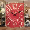 Horloges murales 30 * 40 cm rétro en bois horloge numérique salon silencieux bois créatif décoration de la maison montre