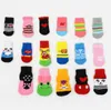Dog Apparel warm socks for winter Cute Puppy Dogs Soft Cotton Anti-slip Knit Weave Sock Clothes 4pcs/set