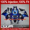 Einspritzkörper für KAWASAKI NINJA ZZR400 ZZR-400 neue ZZR-600 00 01 02 03 04 05 06 07 84HC.37 ZZR 600 400 ZZR600 1993 1994 1995 1996 1997 1998 1999 OEM-Verkleidungsset mit blauen Flammen