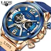 LIGE Top marque de luxe chronographe montre à Quartz hommes Sport montres militaire armée mâle montre-bracelet horloge relogio masculino 210527