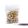 100pcs/lot White Smell Proof Bag Resealable Plastic Bags Jewelry Pouches for Coffee Tea Cookie Food Storage Package