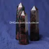 7-8.5 cm Astrophyllite Grenat Roche Minéraux Métaphysique Obélisque Décor Poli À Facettes Cristal De Quartz Naturel Pierre Précieuse Chakra Pierre De Guérison Reiki Baguette Tour Point