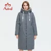Astrid Women's Winter Parka Long Casual Natural Fur Mink Down Minimalist Style Jackor för Kvinnor Coat Plus Size Parkas AT-10089 211011