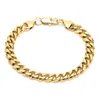 Link Chain 9mm Wide Six Sided Grinding Bracelet Stainless Steel Vintage Gold Punk Thick Bracelets On Hand 2022 Jewelry Kent22