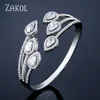 Zakol Luxury Cubic Zirconia Drops Phoenix Tail Bracelet Bridal Jewelry for Women Wedding Dinner Party Birthday Gift Fsbp2128 Q0720