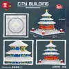 Lezi 8050 World arquitetura antigo templo do céu neve inverno mini diamante blocos tijolos de construção de brinquedo para crianças sem caixa x0503