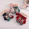 Five Fingers Gloves 1 Pairs Winter Warm Christmas Gifts Stocking Stuffers For Women Touchscreen Elk Design Ski Riding Plush Mitte
