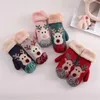 Five Fingers Gloves 1 Pairs Winter Warm Christmas Gifts Stocking Stuffers For Women Touchscreen Elk Design Ski Riding Plush Mitte