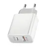 20W PD -laddare för iPhone Pro XS Max XR 8 Snabb laddning av USB Typ C Wall Adapter Qucik Charge 3A Kompatibel med berömd varumärke Telefon Real Power Leverans US UK Power Adapter