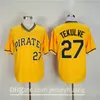 Pullover Retror Baseball Vintage 39 Dave Parker Jersey 24 Barry Bonds 27 켄트 Tekulve Retire FlexBase Cool Base Cooperstown 팀 스티치