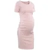 Arrivalcasual Striped Short-Sleeve Maternity Dress 210528