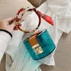 Mini sacolas transparentes para mulheres novo verão moda acrílica bolsas femininas lenços design pequeno viagem senhoras