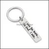 Keychains Fashion Aessories Custom Souple sieraden Keychain Ik hou meer van je, de eindwin roestvrijstalen charme sleutelhanger Valentines DA8150126