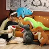 Creative cute simulation dinosaur stuffed toy triceratops tyrannosaurus long-necked dragon plush doll girl sleeping pillow child b221F