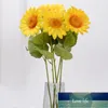 Decorative Flowers & Wreaths Single Sunflower Simulation Flower Home Living Room Decoration Fake Silk Bobo Ball Sun Garden