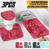 Bath Mats 3PCS Anti Slip Mat Set Shower Room Bathing Carpets Home Toilet Lid Cover Warm Foot Rugs