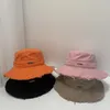 Lüks Marka Kova Şapka Güneş Kapaklar Nakış Şapka İç Marka Ile Panama Bob Havzası Kap Açık Balıkçı Şapka 210817