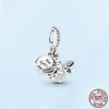 Summer New Firefly Turtle Pink Murano Glass Flamingo Ssilver 925 Pendant Beads Suitable Fit Pandora bracelet DIY Jewelr Women Gift318v