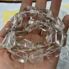 Cristal de Quartz clair blanc naturel 15 '' bricolage irrégulier en vrac pour la fabrication de bijoux femmes hommes perles Bracelet collier