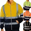 メンズジャケット高視認作業服、反射安全コート、パーカー、ジャケット。