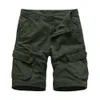 Hommes Shorts Summer Multi-Poches Cargo Shorts Hommes Shorts de travail Casual Coton Pantalon court Pantalon Mode Vêtements Mâle Bermudas 210720