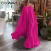 Autruche gratuite été longue Maxi robe femmes Sexy lâche plage robes grande taille 5xl sans manches sangle robe femmes fête robe 210331