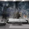 الأمريكي خمر خلفيات ورق الحائط ستيريو الظل هندسة الموسعة الفضاء مخطط الداخلية ديكور المنزل اللوحة جدارية خلفيات