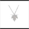 Pendant Necklaces & Jewelry Drop Delivery 2021 Pendants Nature Style Aesthetic Temperament Maple Leaf Necklace Mori Female 925 Sier Clavicle