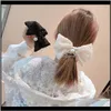Главные повязки с повязкой повязки 2021 Корейский стиль головы украшения для ювелирных украшений весна лето двойное провидецер лук и жемчужное украшение для волос Jbhse