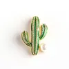 Śliczne mody Kaktusowe Broszki Unisex Kobiety i mężczyźni Broszka Pin roślina Stylizacja Osobowość Hip Hop Płaszcz Akcesoria