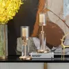 Świeczki Posiadacze Luksusowe Kryształowe Uchwyt Metalowy Stół Centerpiece Romantyczny Styl Nordic Kerzenhalter Home Decor Di50ZT