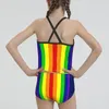 Maillots de bain pour femmes 2022 drapeau patriotique pour lycéenne imprimer Gay Pride Biquini marque de gros enfants