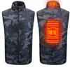 Chaleco con calefacción informal para hombre, chaleco eléctrico calentador con USB, chaqueta inteligente con cuello levantado, chaqueta térmica cálida para mantener el invierno