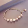 Beaded Strands Simple Artificial Pearl Bangles & Bracelets Handmade For Women Gift Inte22