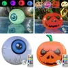 Decoración de fiesta 1 Uds 16 pulgadas Control remoto calabaza globo ocular regalo luminoso juguetes ligeros anillo Halloween Up juguete Q8N4299t