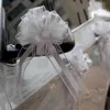 20 stks wit / zilver / roze extra grote sneeuw garen pull boog lint voor geschenkverpakking feest feestelijke bruiloft auto deur handvat decoratie gunst