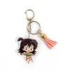 Inuyasha Keychain Man Acrylic Key Chain Women Key Holder Couples Keyring Anime Key Ring girl Pendant Porte Clef Higurashi Kagome G1019