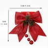 Noel Yaylar Büyük Kırmızı Altın Köpüklü Glitter Şerit Yay Noel Ağacı Dekorasyon Parti Süs 4 Renkler