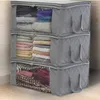 Förvaringspassar Closet Organizer Fällbara sorteringspåsar Klädpåse för filtdäck Sweater Box Organizador de Mala