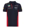 Tuta da corsa per fan dell'auto versione F1 team uomo e donna T-shirt estiva rossa a maniche corte tuta ad asciugatura rapida POLO customizat 7CFB