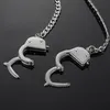 Pendant Necklaces Chian Handcuffs Necklace Mens Stainless Steel Long Gifts For Male Accessories Personality Hip Hop Rock Wholesale
