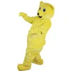 Hallowee gul björn maskot kostym toppkvalitet tecknad anime tema karaktär karneval vuxen unisex klänning jul födelsedagsfest utomhus outfit