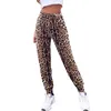 Brown Leopard Printed Joggers Women Spring Summer New High Waist Cargo Pants E Girl Aesthetic Trousers Female Sweatpants Y211115