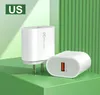 20W PD-Schnellladegerät-Adapter QC3.0 USB-C-Reiseladegerät Dual-USB-Netzstecker für Samsung S21 Ultra S20 Huawei Android-Telefon