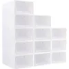 Dust-proof Shoe Organizer - Boxes Clear Plastic Stackable, Sneaker Containers, Closet Organizers and Storage Bins