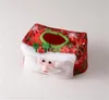 زينة عيد الميلاد الأنسجة غطاء سطح المكتب الحلي ديكور المنزل الأنسجة مربع عيد الميلاد اللوازم 16 * 10 سنتيمتر DD757