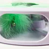 Cat Toys Led Light Toy Electric Magic Box Turntable Feather Tease Stick Self Hi Relief Molars Automatic Kitten Pet