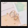 Cluster Ringen Rose Gold Sier gevuld Wit Crystal Onregelmatigheid Natuursteen Maansteen Designer voor Dames Bruiloft Engagement Band Ring K71vk