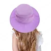 Bébés garçons filles casquettes protection solaire respirant maille bonnet de bain couleur unie enfants crème solaire extérieur casquette anti-uv chapeaux de pêcheur 8 couleurs